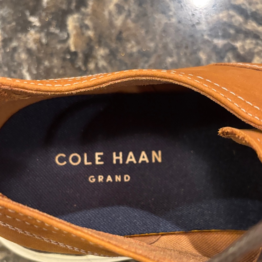 Cole Haan Men's Brown Leather Oxfords - Picture 7 of 9